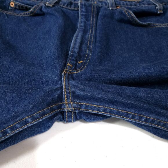 Levis 505 Orange Tab Jeans 34x30 VTG Mens USA Dark Wash Straight Dressy Western - Picture 15 of 16